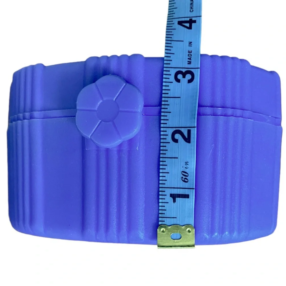 Y2K Blue Jewelry Cosmetics Box with Mirror